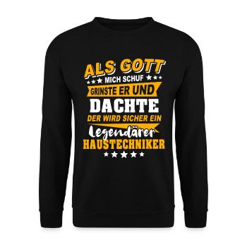 Dictons de technicien en bâtiment - Sweat-shirt Unisexe - noir - Devant - Alina (178cm) & Michal (187cm)