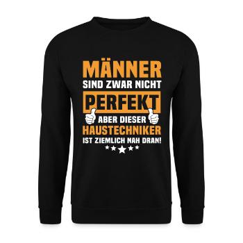 Dictons amusants de technicien de maison - Sweat-shirt Unisexe - noir - Devant - Alina (178cm) & Michal (187cm)