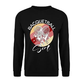 Racquetball Girl - Unisex Sweatshirt - black - Front - Alina (178cm) & Michal (187cm)