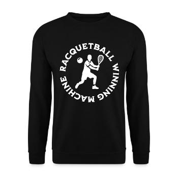 Racquetball Winner - Unisex Sweatshirt - black - Front - Alina (178cm) & Michal (187cm)