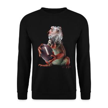 Iguana Football - Unisex Sweatshirt - black - Front - Alina (178cm) & Michal (187cm)