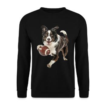 Border Collie - Sweat-shirt Unisexe - noir - Devant - Alina (178cm) & Michal (187cm)