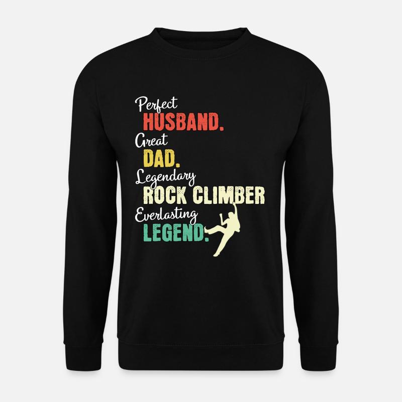 Kletterer Papa - Unisex Pullover - Schwarz