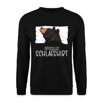 Chemise de nuit officielle Pyjama ours noir - Sweat-shirt Unisexe - noir - Devant - Alina (178cm) & Michal (187cm)