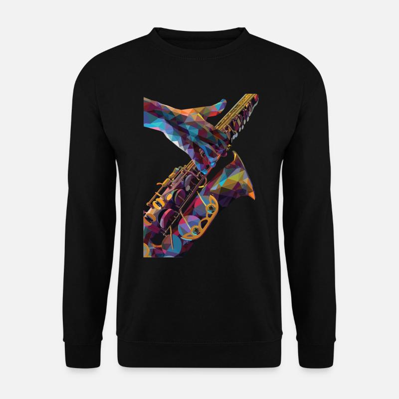 Saxophon - Unisex Pullover - Schwarz