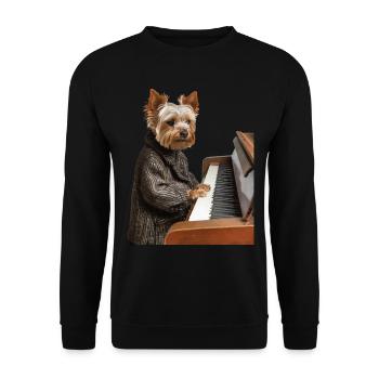 Yorkshire Terrier - Unisex Sweatshirt - black - Front - Alina (178cm) & Michal (187cm)