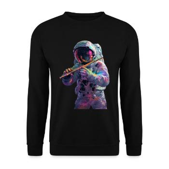 Flûte d’astronaute - Sweat-shirt Unisexe - noir - Devant - Alina (178cm) & Michal (187cm)