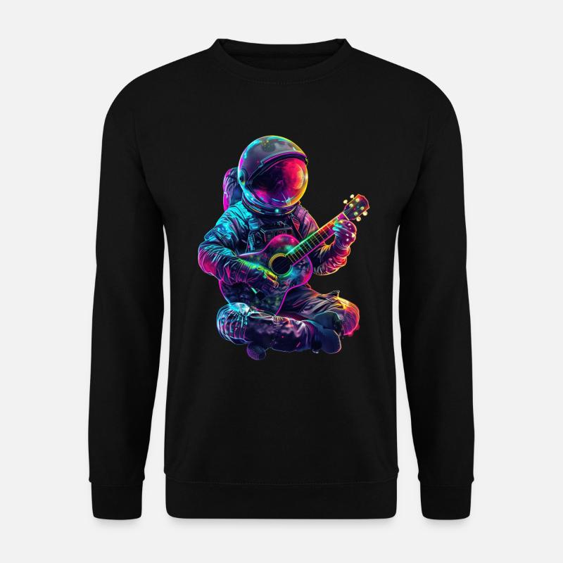 Astronauten Ukulele - Unisex Pullover - Schwarz