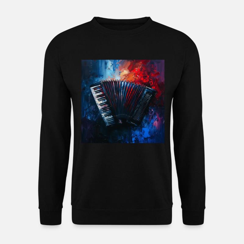 Akkordeon - Unisex Pullover - Schwarz