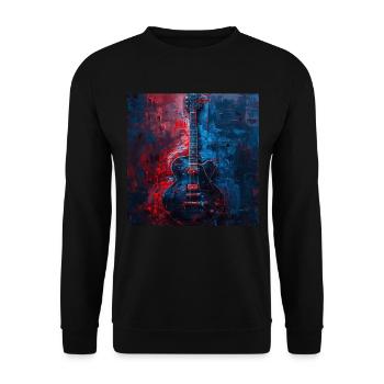 Guitare - Sweat-shirt Unisexe - noir - Devant - Alina (178cm) & Michal (187cm)