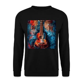Ukulele - Unisex Pullover - Schwarz - Vorne - Alina (178cm) & Michal (187cm)