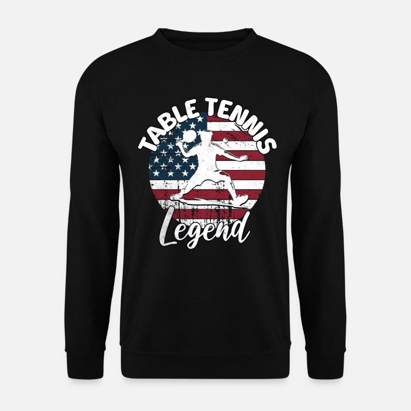 Table Tennis Sprüche - Unisex Pullover - Schwarz