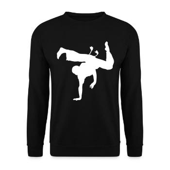 Capoeira Herzlinie - Unisex Pullover - Schwarz - Vorne - Alina (178cm) & Michal (187cm)