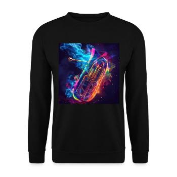 Tuba - Sweat-shirt Unisexe - noir - Devant - Alina (178cm) & Michal (187cm)