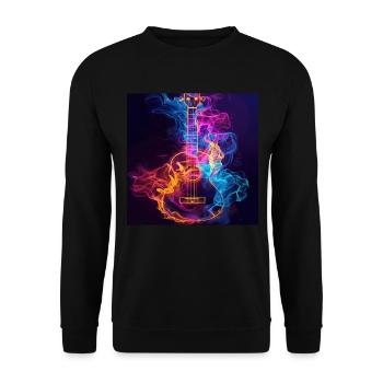 Ukulele - Unisex Pullover - Schwarz - Vorne - Alina (178cm) & Michal (187cm)