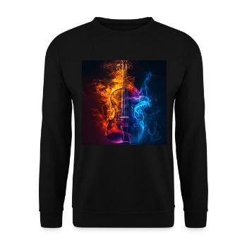 Violine - Unisex Pullover - Schwarz - Vorne - Alina (178cm) & Michal (187cm)