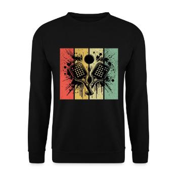 Paddleball Rétro - Sweat-shirt Unisexe - noir - Devant - Alina (178cm) & Michal (187cm)
