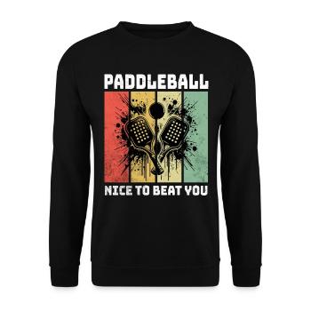 Dictons de paddleball - Sweat-shirt Unisexe - noir - Devant - Alina (178cm) & Michal (187cm)