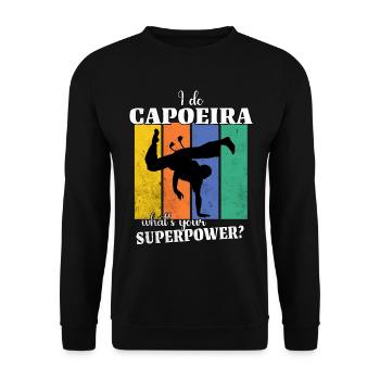Funny Capoeira Saying - Unisex Sweatshirt - black - Front - Alina (178cm) & Michal (187cm)