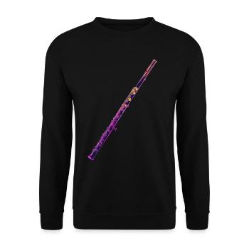 Flûte traversière - Sweat-shirt Unisexe - noir - Devant - Alina (178cm) & Michal (187cm)