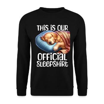 Chemise de nuit Funny Retriever - Sweat-shirt Unisexe - noir - Devant - Alina (178cm) & Michal (187cm)