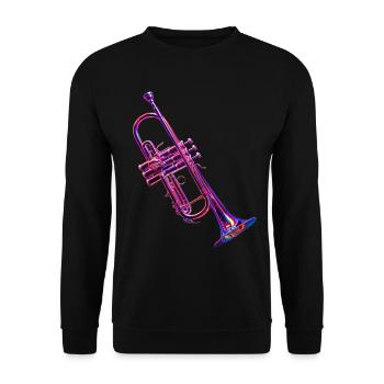 Trumpet - Unisex Sweatshirt - black - Front - Alina (178cm) & Michal (187cm)
