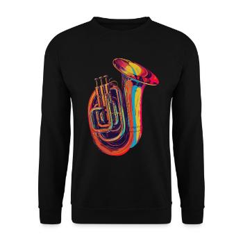 Tuba - Sweat-shirt Unisexe - noir - Devant - Alina (178cm) & Michal (187cm)