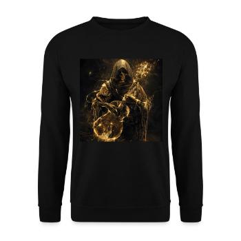 Ukulele - Unisex Pullover - Schwarz - Vorne - Alina (178cm) & Michal (187cm)