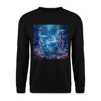 Schlagzeug - Unisex Pullover - Schwarz - Vorne - Alina (178cm) & Michal (187cm)