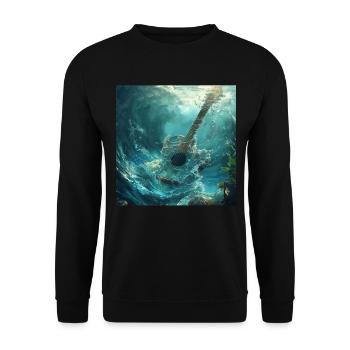 Gitarre - Unisex Pullover - Schwarz - Vorne - Alina (178cm) & Michal (187cm)