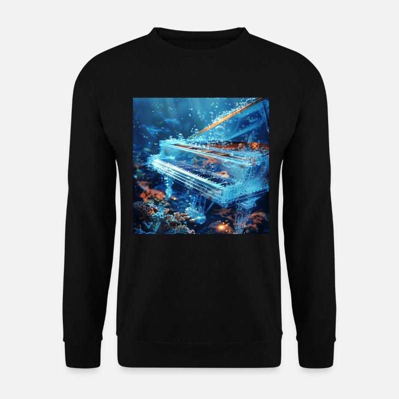 Klavier - Unisex Pullover - Schwarz