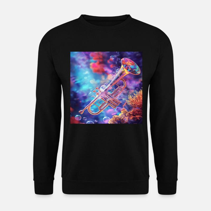 Trompete - Unisex Pullover - Schwarz