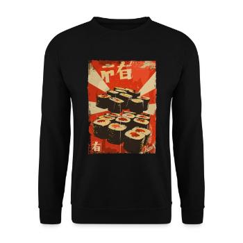 Propagande Sushi - Sweat-shirt Unisexe - noir - Devant - Alina (178cm) & Michal (187cm)