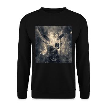 Schlagzeug - Unisex Pullover - Schwarz - Vorne - Alina (178cm) & Michal (187cm)