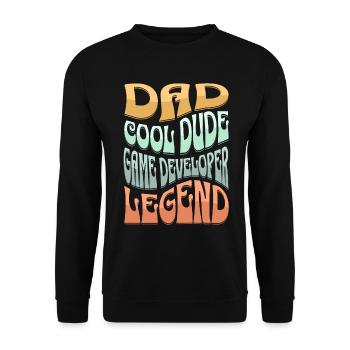 Dad Game Developer - Unisex Sweatshirt - black - Front - Alina (178cm) & Michal (187cm)