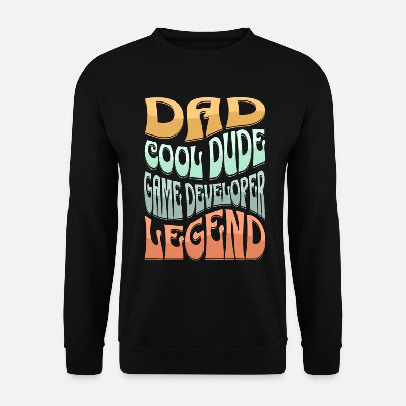 Papa Spieleentwickler - Unisex Pullover - Schwarz