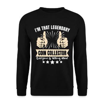 Collectionneur de pièces légendaire - Sweat-shirt Unisexe - noir - Devant - Alina (178cm) & Michal (187cm)