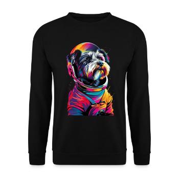 Zwergschnauzer - Unisex Pullover - Schwarz - Vorne - Alina (178cm) & Michal (187cm)