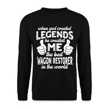 Best Weighing Restorer Legend - Unisex Sweatshirt - black - Front - Alina (178cm) & Michal (187cm)