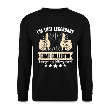 Legendary Game Collector - Unisex Sweatshirt - black - Front - Alina (178cm) & Michal (187cm)