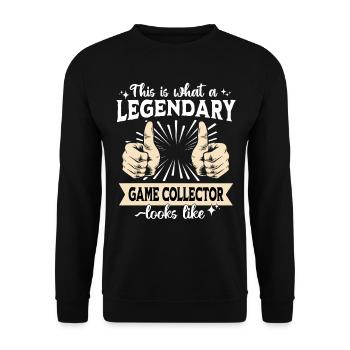 Legendary Game Collector - Unisex Sweatshirt - black - Front - Alina (178cm) & Michal (187cm)