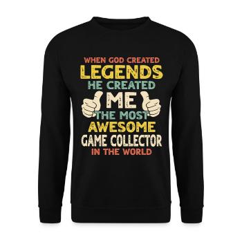 Collectionneur de jeux - Sweat-shirt Unisexe - noir - Devant - Alina (178cm) & Michal (187cm)