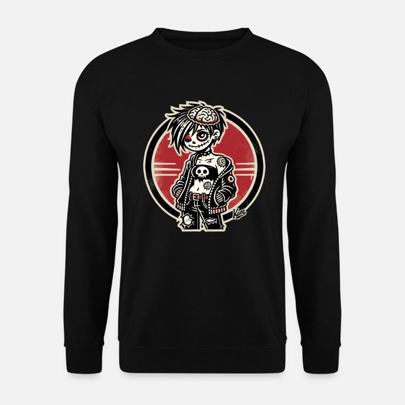 Fille zombie émo cool - Sweat-shirt Unisexe - noir