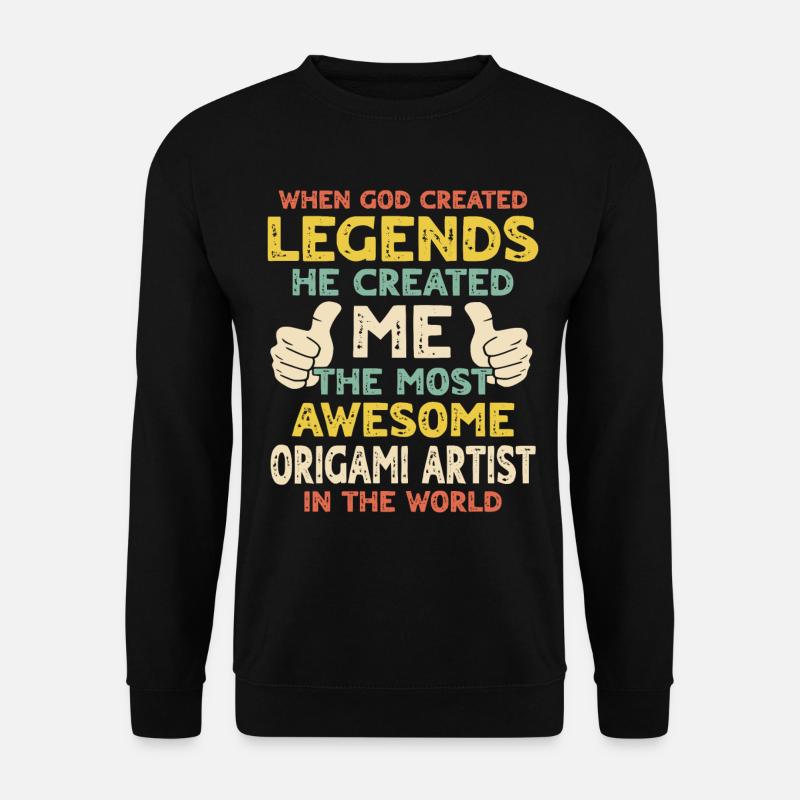Origami - Unisex Pullover - Schwarz