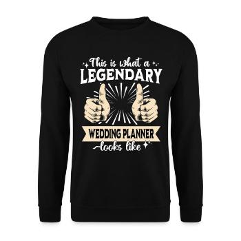 Wedding planner légendaire - Sweat-shirt Unisexe - noir - Devant - Alina (178cm) & Michal (187cm)