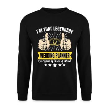 Wedding planner légendaire - Sweat-shirt Unisexe - noir - Devant - Alina (178cm) & Michal (187cm)