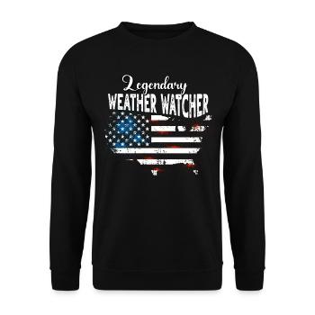 Weather Observers US - Unisex Sweatshirt - black - Front - Alina (178cm) & Michal (187cm)