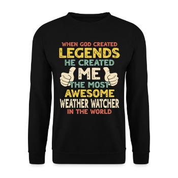 Observateurs météorologiques - Sweat-shirt Unisexe - noir - Devant - Alina (178cm) & Michal (187cm)