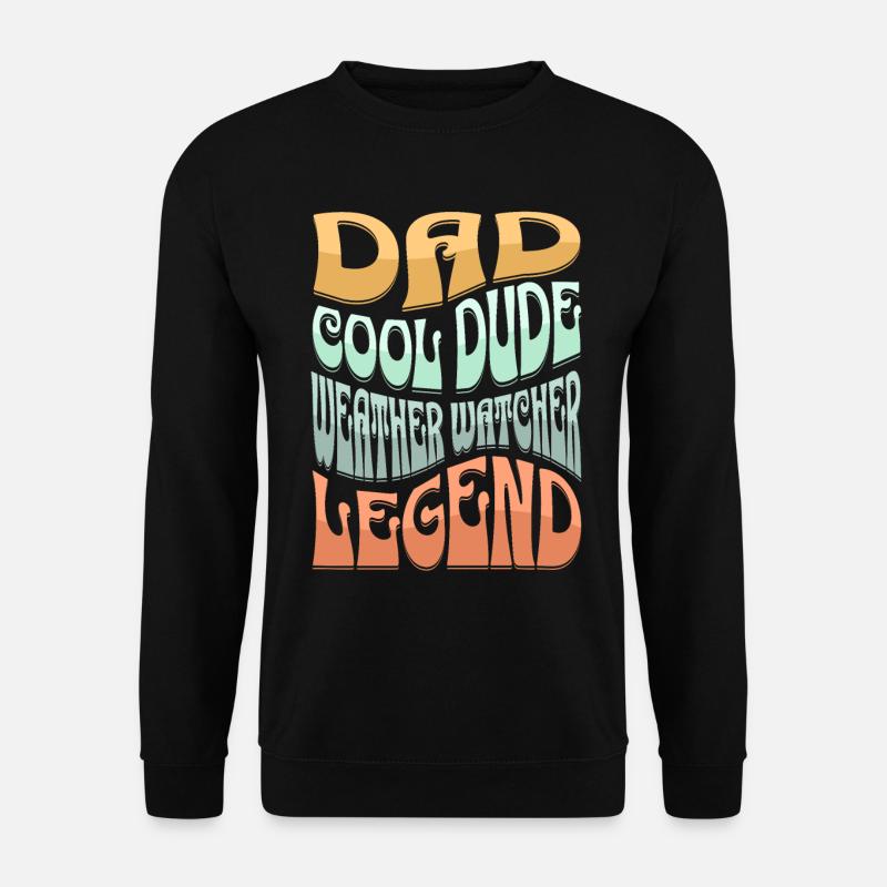 Papa Wetterbeobachter - Unisex Pullover - Schwarz