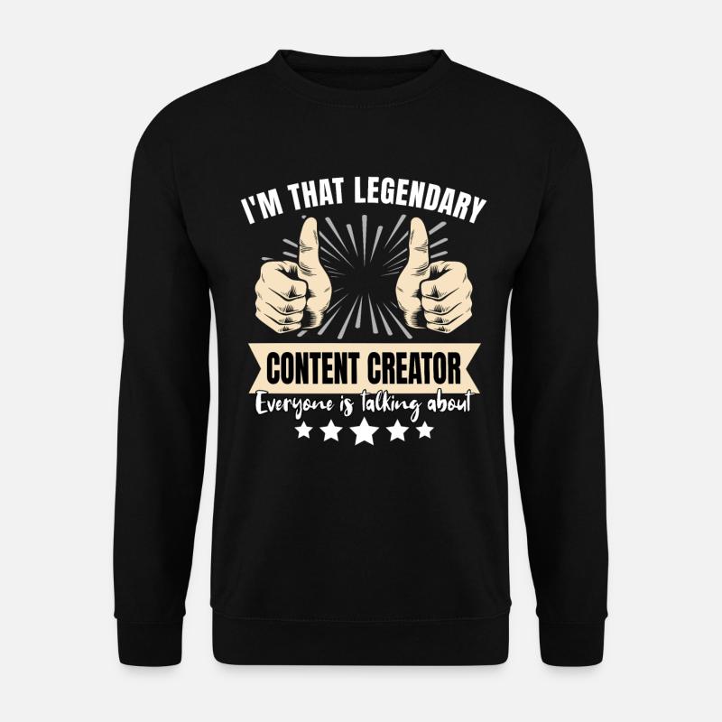 Legendärer Content Creator - Unisex Pullover - Schwarz